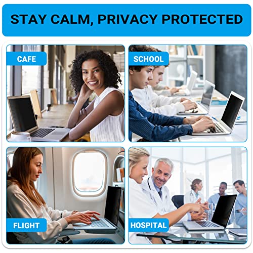 FILMEXT 14 Inch Laptop Privacy Screen, 16:10 Aspect Ratio | Compatible with Lenovo Hp Dell Acer Asus Thinkpad Envy Xps, Removable Laptop Screen Privacy Anti Spy Anti-Blue Light Filter - size: Privacy 14-16:10