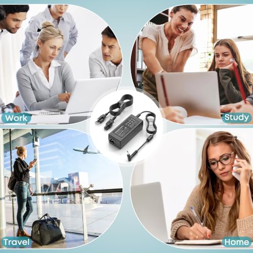 Compatible with HP 65W 45W Laptop Charger for HP Pavilion x360 14 15 17/Envy X360 11 13 15/Eliterbook 840 G5, Computer Smart Blue Tip 4.5x3.0mm AC Power Adapter