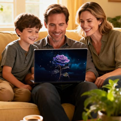 Universal Laptop Skin Sticker Decal for 11.6”12" 13" 13.3" 14" 15" 15.4" 15.6" Reusable Waterproof Scratch-Scratch Resistant Protective Vinyl Laptop Notebook Skin Stickers - Galaxy Rose Flower - color: Galaxy Rose Flower