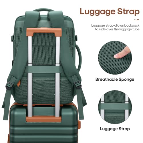 UKEIN Luggage Sets 3 Piece, PC Hardside Carry On Luggage 28Inch With Spinner Wheels with TSA Lock, Carry On Suitcase Set With Travel Backpack for Men (Green, 3 piece set (28inch)) - color: Green, size: 3 piece set (28inch)