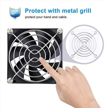 Wathai 80mm x 80mm x 25mm USB Fan 5V for Computer Laptop Router DVR Xbox Cooling 2 Packs - size: 80x25mm (5V)