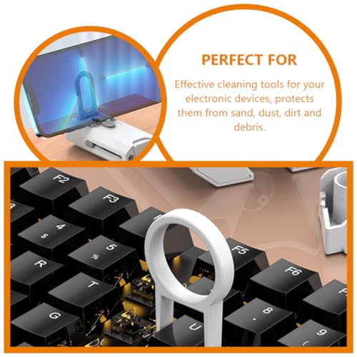Multifunctional Cleaning Kit for Headset and Laptop with Keyboard Screen Brush, Microfiber Cloth, and Sponge Convenient Electronic Device Cleaning Tool to Prolong Device Lifespan