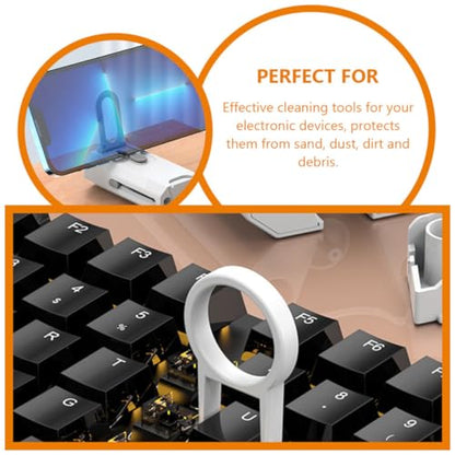 Multifunctional Cleaning Kit for Headset and Laptop with Keyboard Screen Brush, Microfiber Cloth, and Sponge Convenient Electronic Device Cleaning Tool to Prolong Device Lifespan
