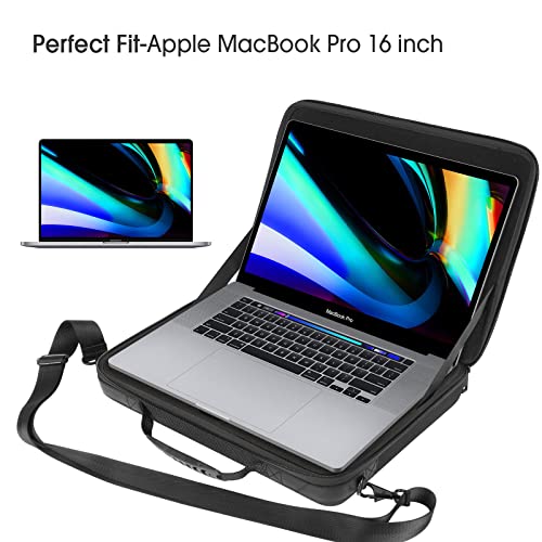 Smatree Hard Laptop Shoulder Bag for 16 inch MacBook Pro M4 2024/M3 2023, 13 inch iPad Pro M5 2025/11 inch iPadPro M5 2025/13 inch iPad Air M3 2025, 15 inch Dell XPS 15 9510 (Fit US/EU/UK Power Plug)