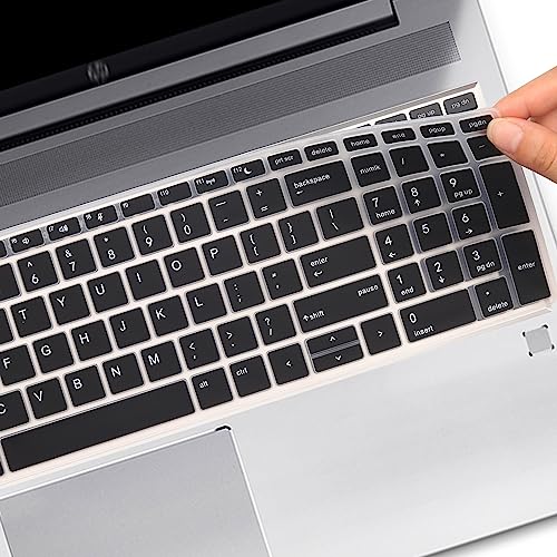 Keyboard Cover for 15.6" HP ProBook 450(G5/G6/G7) 455(G5/G6/G7) 650 G4 G5|17.3" HP ProBook 470 G5 (Not Fit ProBook 450/455 G8 G4 G3 G2 G1, ProBook 650 G8 G3 G2 G1)-Black - size: 15.6 Inch