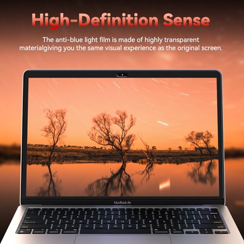 Mamol 2 Pack Anti Blue Light Screen Protector for Macbook Air 13 Inch (2018-2021, M1) / Macbook Pro 13 in (2016-2022, M1, M2), Eye Protection, Anti Glare - size: MacBook Pro 13 (2016-2022)