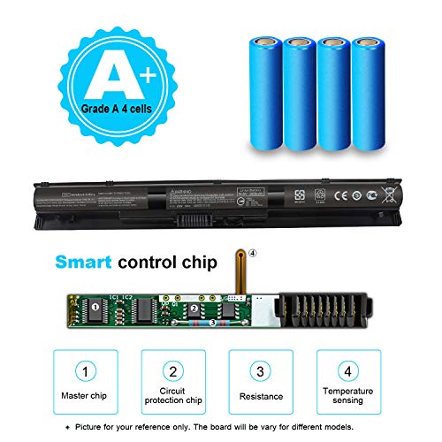 800049-001 KI04 K104 Battery for HP Pavilion 17-g 17t-s 15-ab 15t-ab 15-an 15-ab223cl 15-ab243cl 15-ab247cl 17t-s100 17-g119dx 17-g192dx 17-g133cl 17-g121wm 17-g153us 800009-421 800010-421 800050-001 - size: 38Wh KI04 14.8V