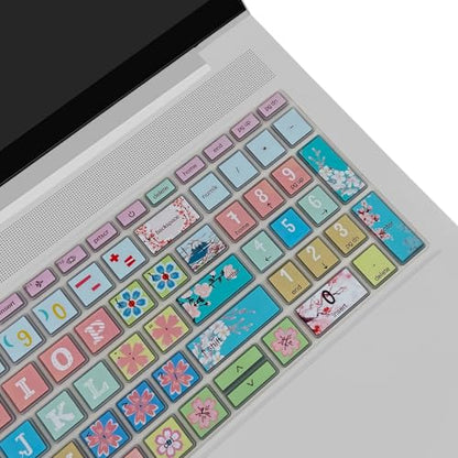 Keyboard Cover for 15.6" HP ProBook 450 G8 G9 G10 / ProBook 455 G8 G9 G10 /ProBook 650 G8/HP Zbook Power G8 G9, Cute Keyboard Skin, Sakura - color: Sakura