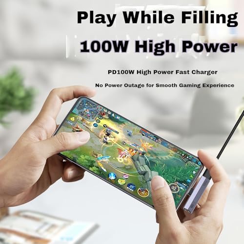 2 Pack USB C to 3.5mm Audio Adapter 2-in-1 HiFi DAC 100W PD Fast Charging Headphone Jack Widely Compatible for iPhone 15/15 Pro, iPad Pro, Samsung Galaxy, Gaming, Car Aux Gray