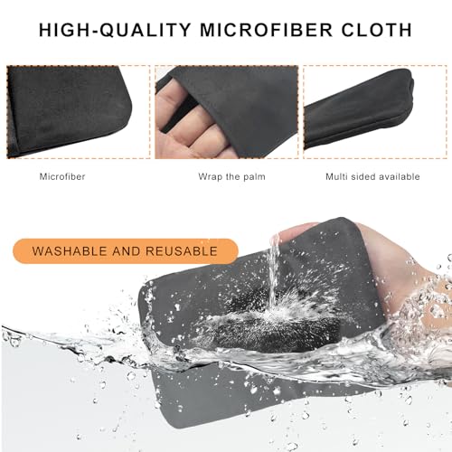 Car Screen Cleaner, Microfiber Dashboard Cleaning Wipes, Vehicle Touch Screen Pad Universal Cleaning Tool for Vehicle Dashboard Display, Car Cleaning Kits (Gray) - color: Rectangle, Gray, 1 Pcs