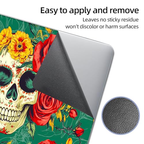Universal Laptop Skin Sticker Decal, 12"-15.6" Aesthetic Vinyl Wrap, Skull Red Roses Waterproof Notebook Cover Art Protector for MacBook HP Dell Lenovo, Fits 13" 14" 15" 15.6" - color: Skull Red Roses