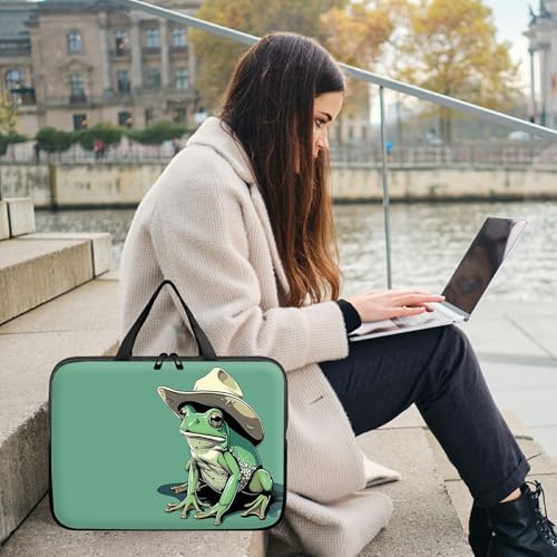 Universal Tablet Laptop Sleeve Case 10 inch, Green Frog Slim Carrying Case Durable Handbag Travel Laptop Bag for 7 to 10-inch Laptops/Notebook/Kids Tablet/ipad/eBook Readers - color: Green Frog, size: 10 inch