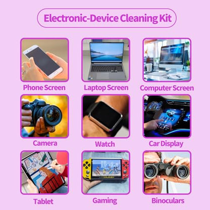 2 Pack Electronic Screen Cleaner Spray, Hatstart Cell Phone Touch Screens Cleaning for TV Laptop Computer Tablet PC LCD Flat Screens and Car Display, Compatible with iPhone iPad MacBook Pro, Pink - color: Pink
