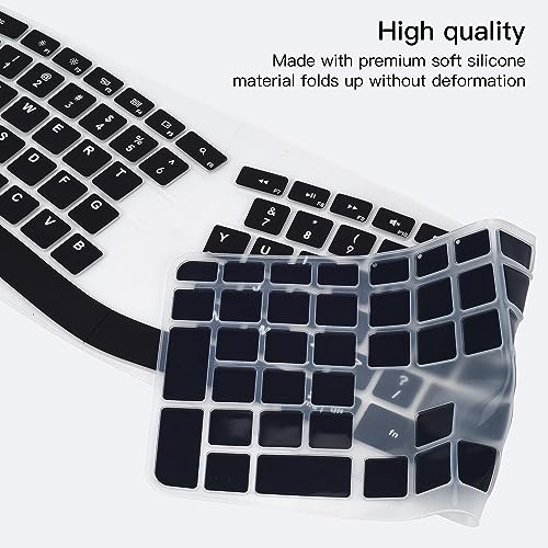 Keyboard Cover for Logitech Ergo K860 Wireless Ergonomic Keyboard, Black - color: Black, size: Logitech K860