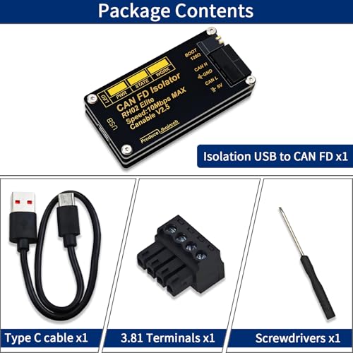 Isolated USB to CAN FD Adapter Converter Based on CANable V2.5 Supports Up to 10Mbps
