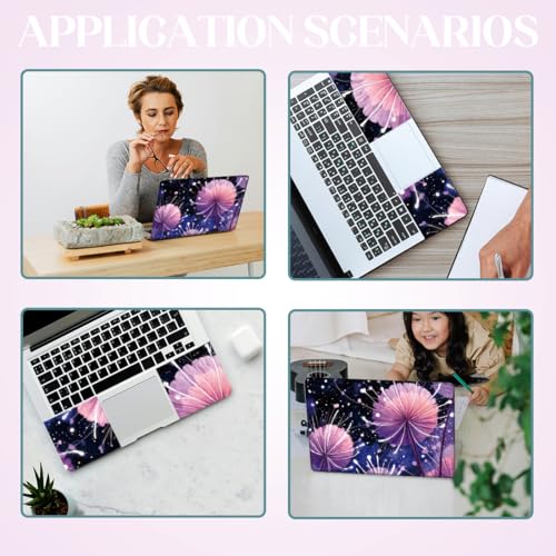 SUPERDANT 1set 12 13 13.3 14 15 and 15.6 Laptops Skin Stickers Decals Purple Dandelion Art Laptop Protectors Cover Decals for Personalization Notebooks Waterproof Vinyl Stickers - style: Dandelion