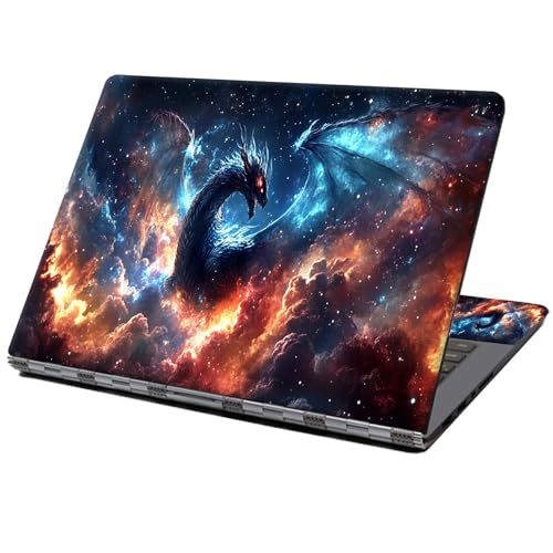 Laptop Skin Sticker Decal 12" 13" 13.3" 14" 15" 15.6",Waterproof Scratch Resistant Vinyl,Reusable Easy to Apply,for MacBook HP Dell Notebooks Netbooks Laptop,2 Wrist Pads,Glitter Dragon Cloud - color: Glitter Dragon Cloud