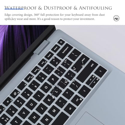 Keyboard Cover Compatible with Dell 14 Plus Laptop DB14250 DB14255 14 inch, Dell 14 Plus 2-in-1 Laptop DB04255 DB04250 Keyboard Skin Protector - Black - color: Black