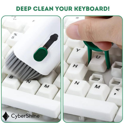 7-in-1 Electronics Cleaning Kit – Screen & Keyboard Cleaner for AirPods, iPad, iPhone, MacBook, Laptop, PC – with 5ML Mist Spray – Soldier Green