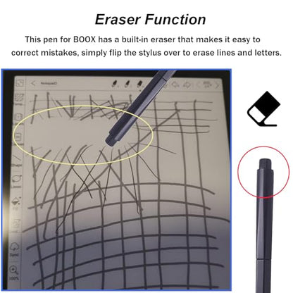 828TT Stylus Pen for BOOX Pen 2/Pen 3 with Eraser for BOOX Compatible with Tablet Tab Ultra C Pro ePaper/Tablet Tab Mini C ePaper/Tablet Note Air 3 C E lnk Tablet/Tablet Go 10.3 ePaper