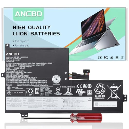 L20M3PG2 L20L3PG2 Battery for Lenovo Flex 3 Chrome-11M836 IdeaPad Flex 3 | Chromebook-11IJL6 500e Chromebook Gen 3 100e Chromebook Gen 3 SB11B36316 SB11B36318 5B11B36309 5B11B36314 L20D3PG2