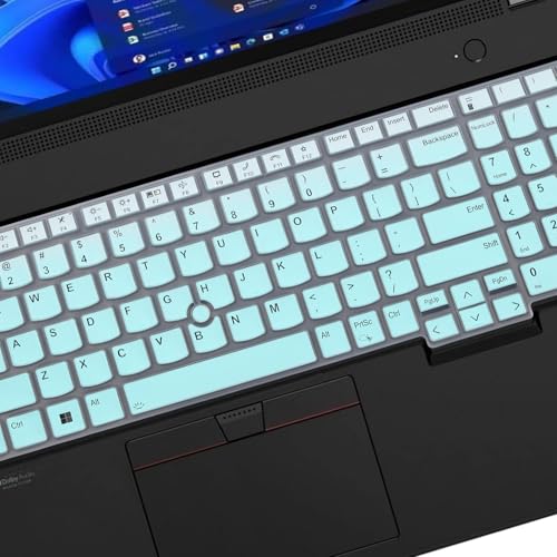 Keyboard Cover for Lenovo ThinkPad T16 P16 P16s 16 inch, Thinkpad L15 Gen 4/3 15.6-inch, ThinkPad T16 Gen 1, Lenovo ThinkPad 15.6" 16" Keyboard Skin (Not Fit Thinkpad L15 Gen 2/1)-Mint Green - color: OmbreMint
