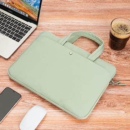 15.6 Inch laptop Case Carrying Bag Sleeve Cover, Waterproof Soft Small Briefcase for 15 15.6 16 inch Acer Asus Dell HP Thinkpad Chromebook Computer Notebook, Green - color: Green, size: 15.6/16 in