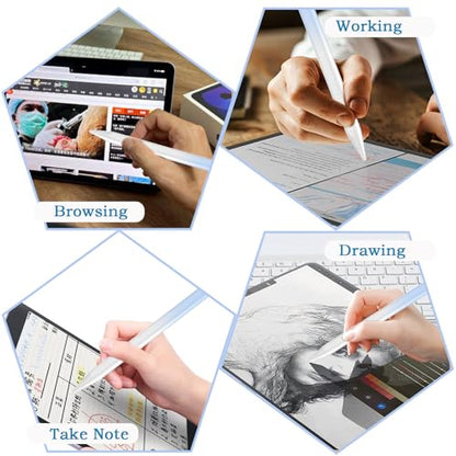 Stylus Pen for Android Tablet,Tablet Pencil for iOS/Android,Rechargeable Active Stylus Pen for iPhone/XiaoMi/Huawei/Vivo/Lenovo/Pixel and Other Android Smartphones and Tablets-Gradient Blue - color: Gradient Blue