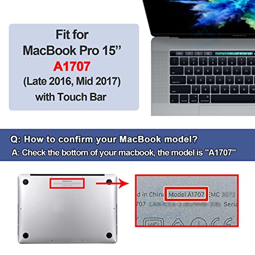 ANTIEE A1707 Battery Replacement, A1820 Battery for MacBook Pro 15" (Late 2016, Mid 2017) Touch Bar EMC 3072 EMC 3162 MLH32 MLH42 MLW72 MLW82 MPTR2 MPTT2 MLH52 MLW92 MPTU2 MPTV2 MPTW2 MPTX2 - size: 14*3.15*0.28inch A1820