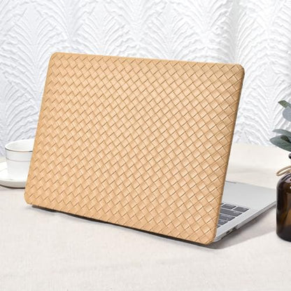 Seorsok Compatible with MacBook Air 13 Inch Case 2022-2018 Release A1932 A2179 M1 A2337 Touch ID,Elegant Leather Plastic Hard Shell Case Transparent Keyboard Cover,Brown Tartan PVC,No Logo Cutout - color: Brown( Tartan PVC), size: Air 13(A1932 A2179 M1 A2