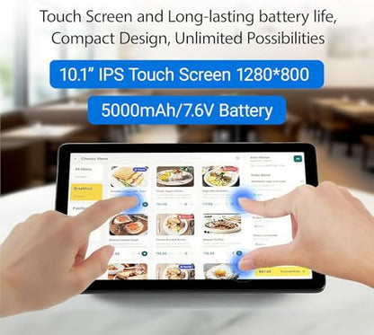 10.1 inch Industrial Embedded Panel PC, Win 11 Computer with 10 Points Touchscreen Tablet, Celeron N5095 8GB RAM/128GB ROM, Dual HDMI 2.0 WiFi 5 Bluetooth 5.0 for Office/Automation/Kiosk/Bar/Warehouse