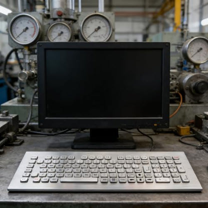 K-TEK-A360KP-FN-DWP Stainless Steel Keyboard, Full-Size Industrial Keyboard IP65 Waterproof Vandal Proof, Top Panel Mount, 102 Keys with Numeric Keypad USB, Mining, Medical, Self-Service Terminal