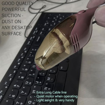 Lightweight Mini Vacuum with Strong Suction - Perfect for Keyboard, Desktop Dust Removal (Purple) - color: Purple