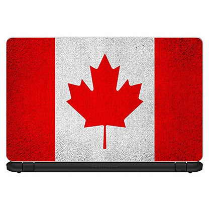 Flags | Custom Fit Made to Order Laptop Notebook Skin Vinyl Sticker Cover Decal Fits 13.3" 14" 15.6" 16" HP Lenovo Apple Mac Dell Compaq Acer Flag Canada Grunge Distressed Country - color: Style 12