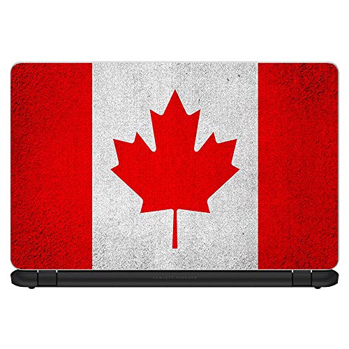 Flags | Custom Fit Made to Order Laptop Notebook Skin Vinyl Sticker Cover Decal Fits 13.3" 14" 15.6" 16" HP Lenovo Apple Mac Dell Compaq Acer Flag Canada Grunge Distressed Country - color: Style 12