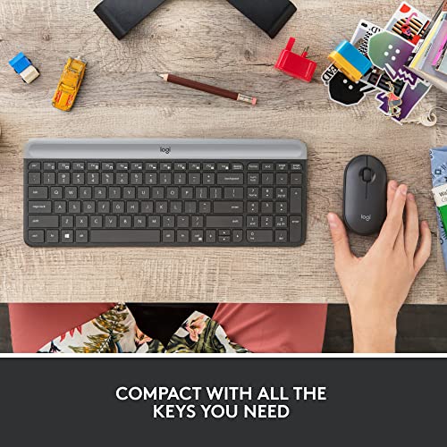 Logitech MK470 Slim Wireless Combo - Graphite (Renewed)