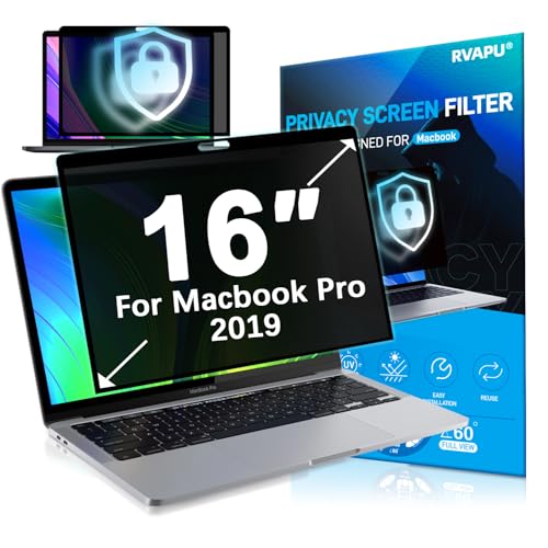 Privacy Screen for Macbook Pro 16 Inch Protector Removable Anti Peeping Anti Blue Light Glare Privacy Filter Shield for Mac 16 (2019) Inch Laptop - color: MacBook Pro 16 inch (2019)