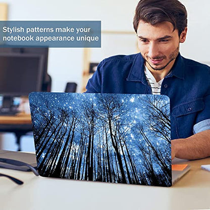Laptop Skin Sticker Decal 15-15.6 Inches, Universal Reusable Vinyl Sticker for 12.1 13 13.3 14 15.4 Inches Netbook/Notebook PC, Waterproof & Scratch-Resistant (Forest, Moonlight) - color: Forest, Moonlight