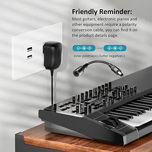 12W Universal AC Adapter Kit DC 3V-12V 1A DC Power Supply Charger Cord | Basicvolt Multi-volts Adjustable 3V 4.5V 5V 6V 7.5V 9V 12V Power Adapter, for LED Strip Light CCTV Camera Speaker Router - size: 12W 3-12V