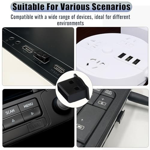 10-Pack USB Port Dust Covers – Black USB Protector Caps for USB-A Ports on Laptops, TVs, Routers & More