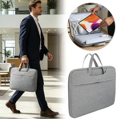 Laptop Case Sleeve with Handle,Spacious Laptop Bag with Pocket,Laptop Sleeve for Laptop Tablet Man Woman - color: Grey
