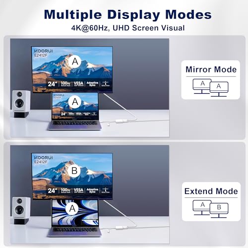 USB-C and Lightning to HDMI Adapter for iPhone to TV, 4K@60Hz MFi Certified Lightning to Digital AV Adapter with 100W Charging Port for iPhone 17/16/15/iPad/MacBook to TV/Monitor/Projector