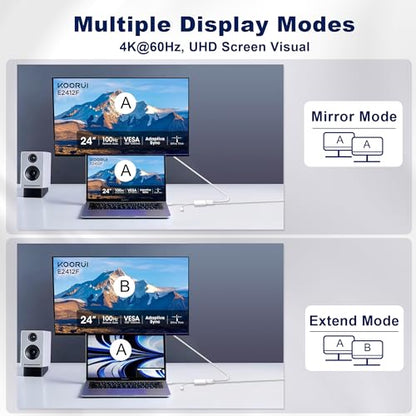 USB-C and Lightning to HDMI Adapter for iPhone to TV, 4K@60Hz MFi Certified Lightning to Digital AV Adapter with 100W Charging Port for iPhone 17/16/15/iPad/MacBook to TV/Monitor/Projector