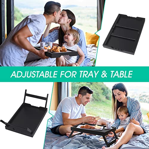 Artmeer FSC 100% Bamboo Bed Tray with Folding Legs, X-Large, Black | X-large FSC 100% bamboo bed tray with folding legs, handles and extra legroom for meals, laptops and reading. - color: Black, size: X-Large