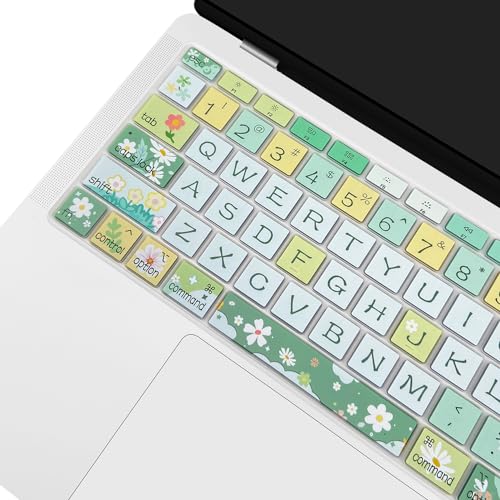 Silicone Keyboard Cover for MacBook Air 13 inch 2021 2020 Model A2179 A2337 M1 Chip, Spring Flowers - color: Spring Flowers