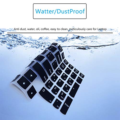 Keyboard Cover Skin for Lenovo Legion 5 5i 5p 5pi 7 7iGen 9/8/7/6 15.6" 16" 17.3", Legion Pro 5/5i 7 7i 16" Gen 9/8/7/6, Legion Slim 5 5i 7 7i 15.6 16 Gen9/8, LQQ 15.6" 16" Gen 9/8, US Layout - color: Black