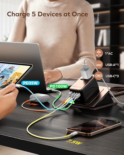 MOMAX Universal Travel Adapter Worldwide 170W GaN, 3 USB-C PD & 1 USB-A QC International Power Adapter for Laptop Fast Charging, European Travel Plug Adapter for UK/US/AUS/JP, Travel Essentials - size: 170 W