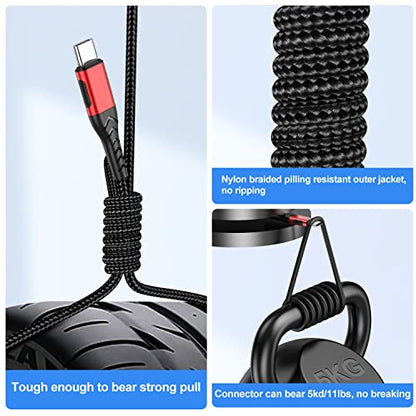 2Pack 10ft USB C to USB C Cable, 100W Fast Charging, Compatible with iPhone 15 Pro/Plus/Max, Android/Phone/Pad, Red - color: Red, size: 10ft