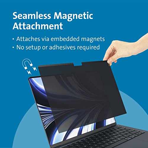 Kensington MagPro™ Elite Magnetic Privacy Screen for MacBook Air 13.6 inch (M2/M3/M4, 2022 and Newer, K58374WW), 1 Count - size: 13.6" MacBook Air