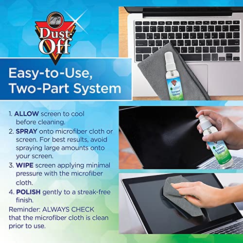 Laptop Computer Cleaning Kit, 50ml Spray/Microfiber Cloth